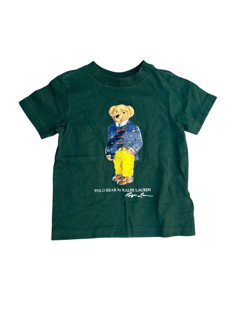 Polo by Ralph Lauren Toddler Boy Hunter Green Polo Bear Tee Size 2T